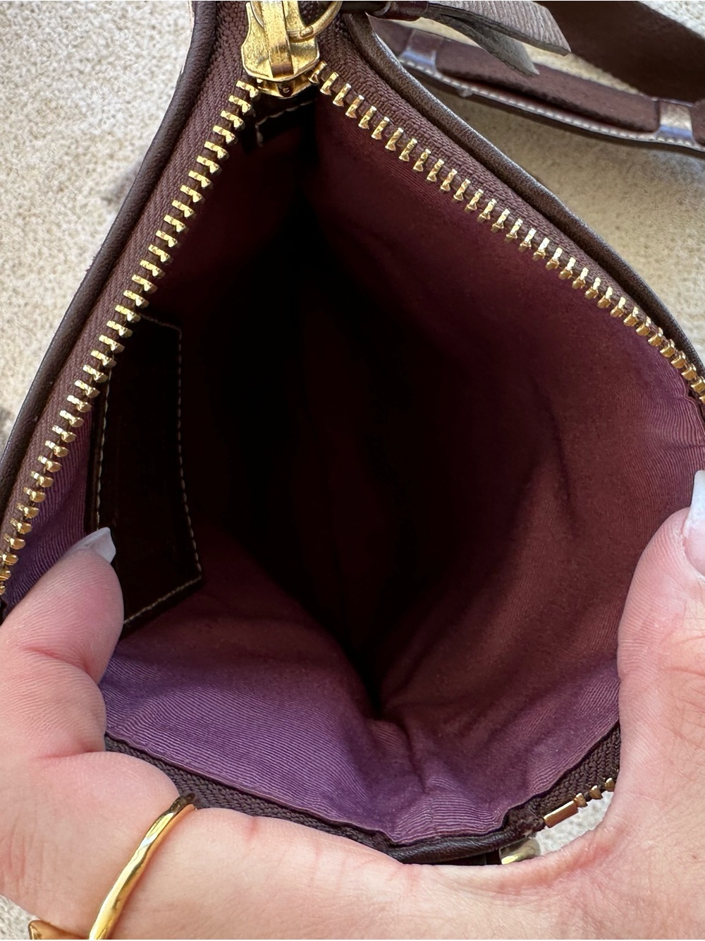 Coach Patchwork Crossbody in Brown, Pink & Gold Tones - Picture 6 of 10